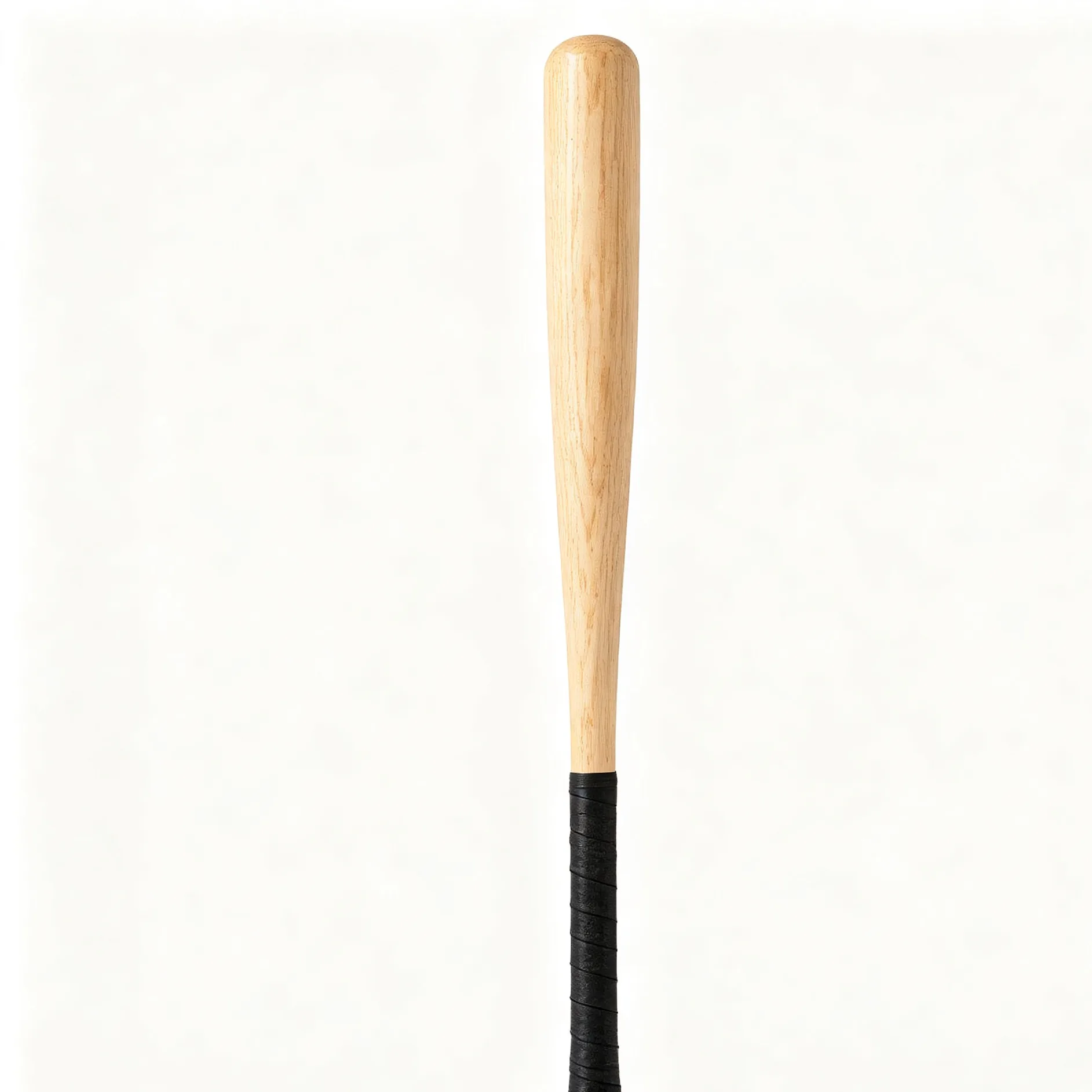 Maple Wood Solid Baseball Bat | Adult Training & Competition Natural Wood Bat with Black Grip Wrap Handle